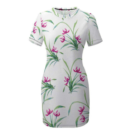 Chic Ivory Wrap Mini Dress with a Stylish Fit- Très Elite- Très Elite