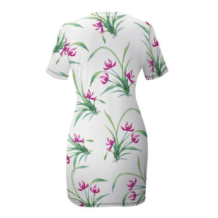 Chic Ivory Wrap Mini Dress with a Stylish Fit- Très Elite- Très Elite