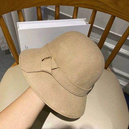 Chic Japanese Wool Fisherman Hat - Elegant Basin Headwear for Women - Très Elite