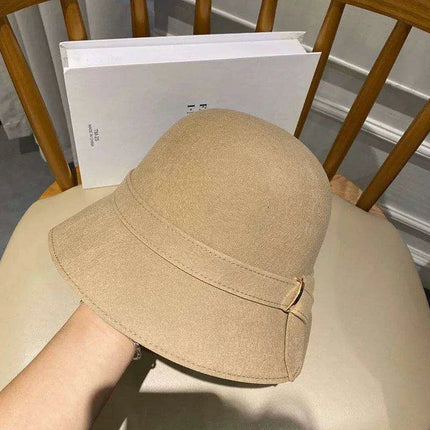 Chic Japanese Wool Fisherman Hat - Elegant Basin Headwear for Women - Très Elite