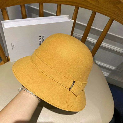 Chic Japanese Wool Fisherman Hat - Elegant Basin Headwear for Women - Très Elite