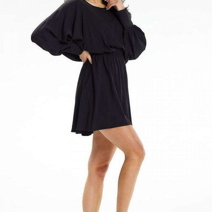 Chic Kimono-Inspired Mini Dress with Comfortable Elastic Waistband - Très Elite