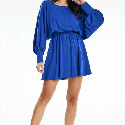 Chic Kimono-Inspired Mini Dress with Comfortable Elastic Waistband - Très Elite