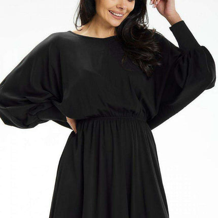 Chic Kimono-Inspired Mini Dress with Comfortable Elastic Waistband