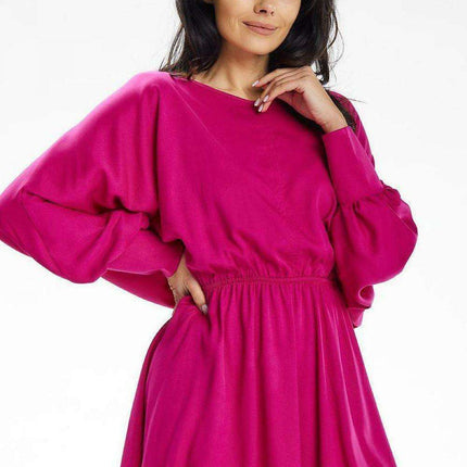 Chic Kimono-Inspired Mini Dress with Comfortable Elastic Waistband