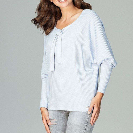 Chic Knit Blouse with Feminine Bow Detail for Effortless Elegance - Très Elite