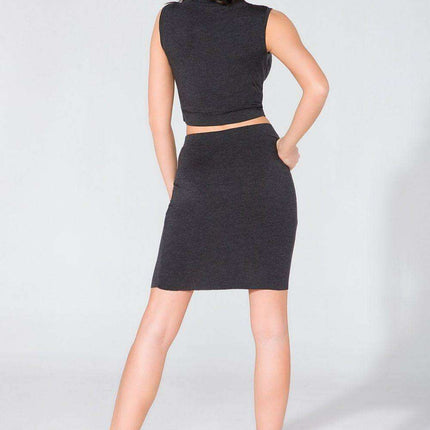 Chic Knit Crop Top with Stylish Half-Golf Neckline - Redefine Elegance - Très Elite