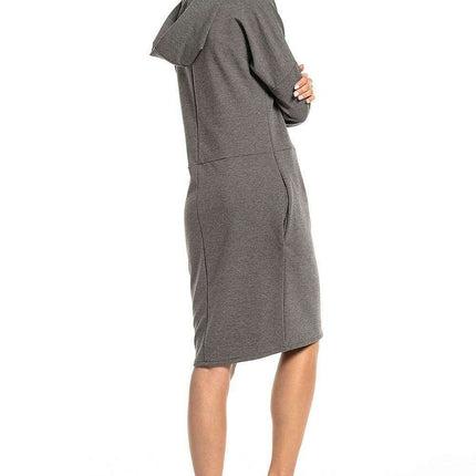 Chic Knit Hooded Day Dress with Practical Pockets - Très Elite