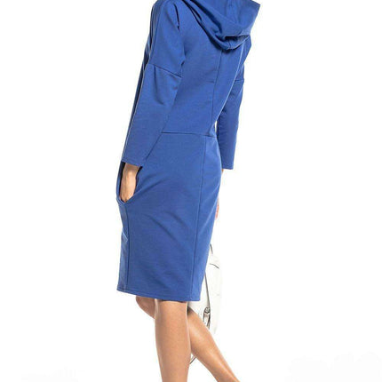 Chic Knit Hooded Day Dress with Practical Pockets - Très Elite