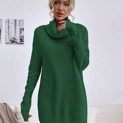 Chic Knit Turtleneck Dress for Women - Très Elite