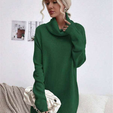 Chic Knit Turtleneck Dress for Women - Très Elite