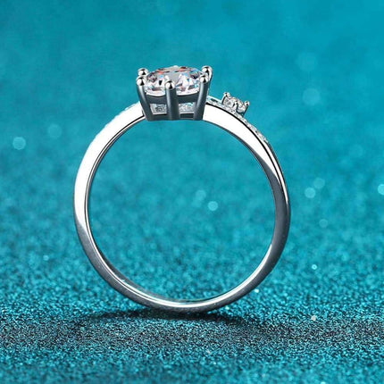 Chic Lab Grown Diamond Bypass Ring with Dazzling Moissanite Accents - Très Elite