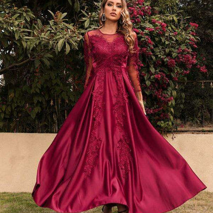 Chic Lace A-Line Dress - Effortless Elegance for Any Occasion - Très Elite