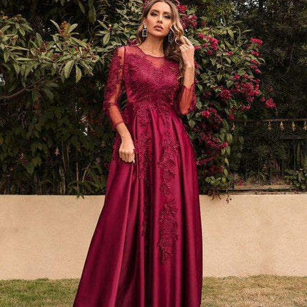 Chic Lace A-Line Dress - Effortless Elegance for Any Occasion - Très Elite