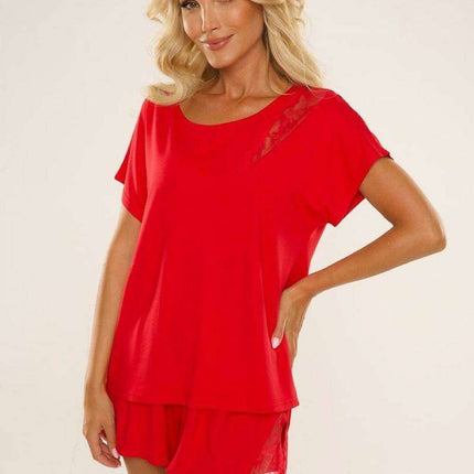 Chic Lace-Accented Pajama Set - Très Elite
