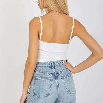 Chic Lace-Accented Ribbed Top - Très Elite