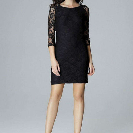 Chic Lace Backless Cocktail Dress - Très Elite