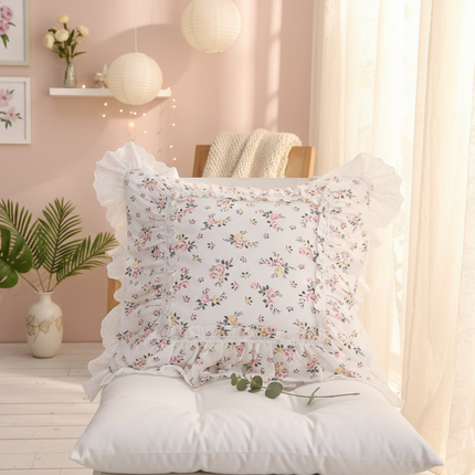 Elegant Lace-Accented Pillowcase for a Stylish Home Sanctuary