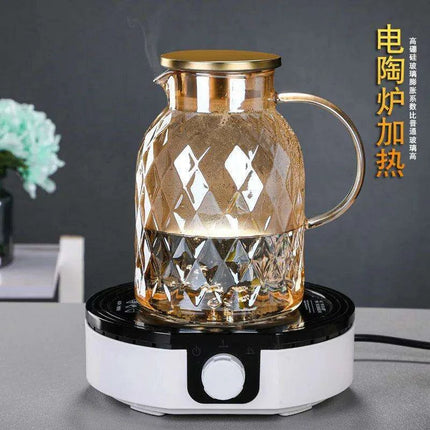 Chic Large-Volume Heat-Resistant Glass Kettle for Iced Drinks and Fruit Infusions - Très Elite
