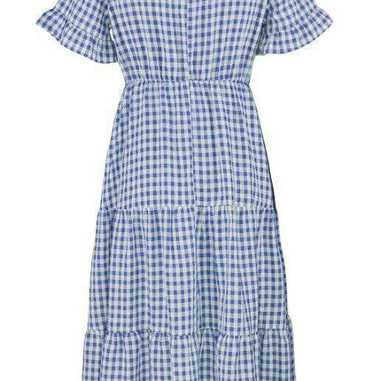 Chic Lattice Plaid Swing Dress - Women's Fashionable Outfit for Spring and Summer - Très Elite