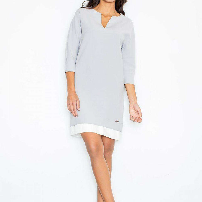 Chic Layered Sleeve Dress with Functional Pockets