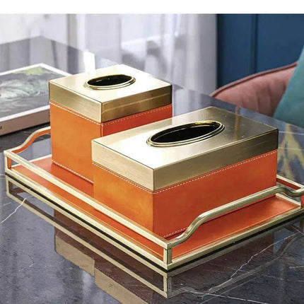 Chic Leather Tissue Holder - A Touch of Luxury for Your Home - Très Elite