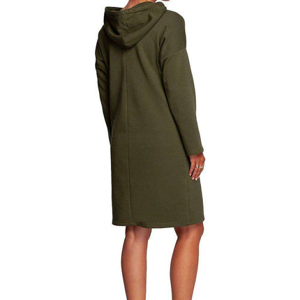 Chic Leopard Print Hooded Casual Dress - Très Elite