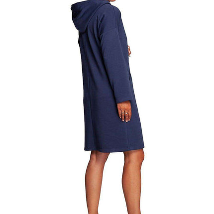 Chic Leopard Print Hooded Casual Dress - Très Elite