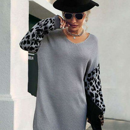 Chic Leopard Print Knit Dress for Fashion-Forward Women - Très Elite