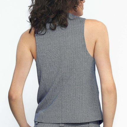 Chic Lined Vest For All Occasions With Trendy Interior - Très Elite