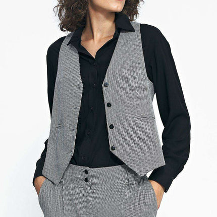 Chic Lined Vest For All Occasions With Trendy Interior - Très Elite