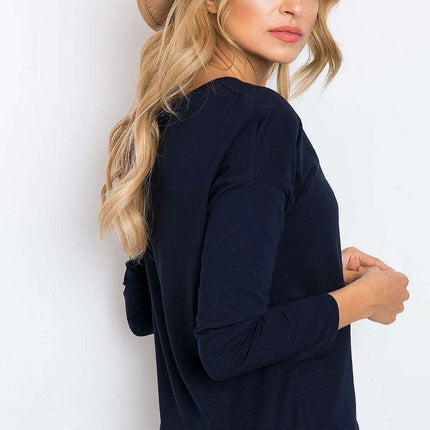 Chic Long Sleeve Cotton Top - Très Elite