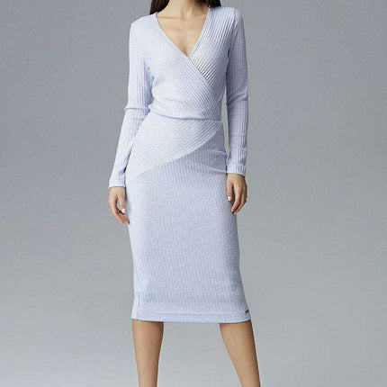 Chic Long Sleeve Evening Dress with Graceful Neckline - Très Elite