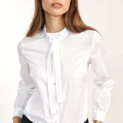 Chic Long Sleeve Nife Shirt With Modern Typography Design - Très Elite