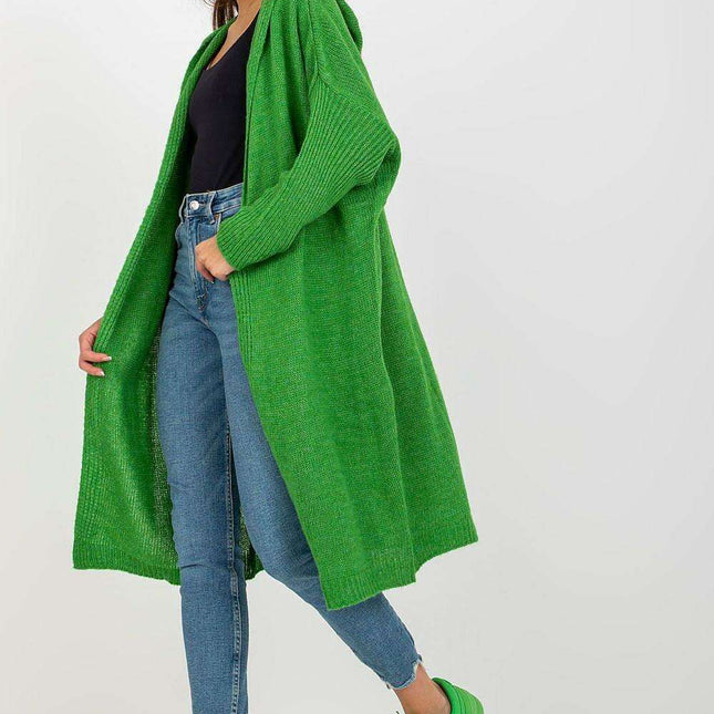 Chic Longline Hooded Knit Cardigan