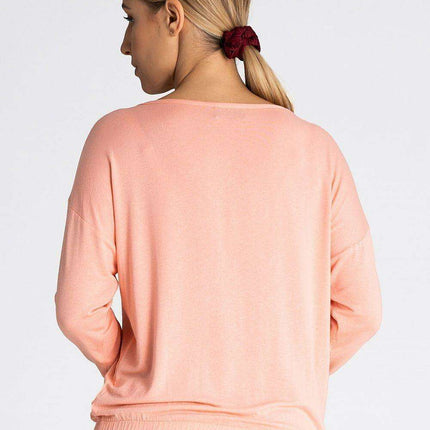 Chic Loose-Fit Round Neck Blouse with Drop Shoulder Design - Très Elite