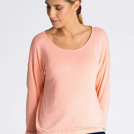 Chic Loose-Fit Round Neck Blouse with Drop Shoulder Design - Très Elite
