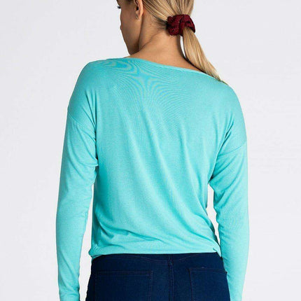 Chic Loose-Fit Round Neck Blouse with Drop Shoulder Design - Très Elite