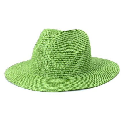 Chic Macaron White Straw Hat for Summer Travel - Essential Sun Protection for Beach Days 2023 - Très Elite