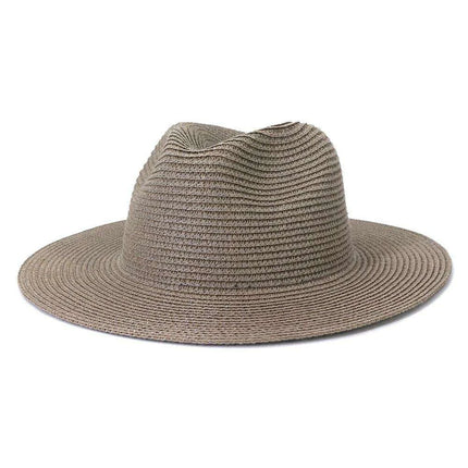 Chic Macaron White Straw Hat for Summer Travel - Essential Sun Protection for Beach Days 2023 - Très Elite