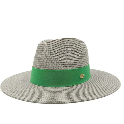 Chic Macaron White Straw Hat for Summer Travel - Essential Sun Protection for Beach Days 2023 - Très Elite