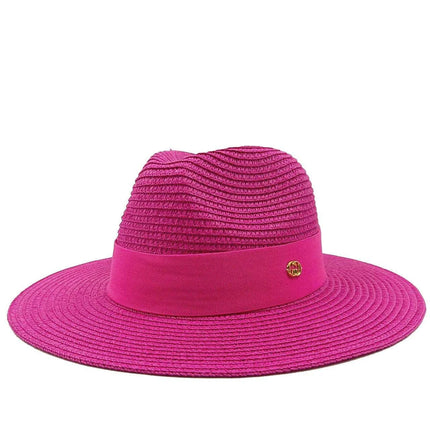 Chic Macaron White Straw Hat for Summer Travel - Essential Sun Protection for Beach Days 2023 - Très Elite