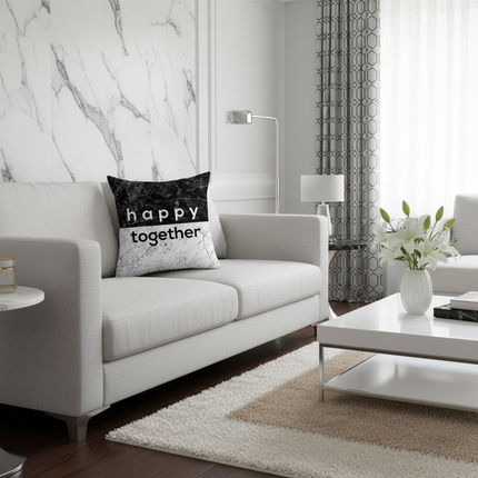 Chic Marble-Effect Cushion Cover for Contemporary Home and Office Styling
