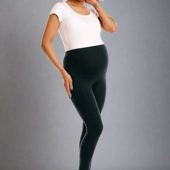 Chic Maternity Comfort Leggings - Essential Style for Moms-to-Be