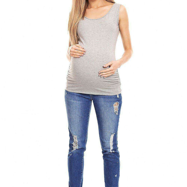 Chic Maternity and Postpartum Blouse with Elegant Pleating - Très Elite