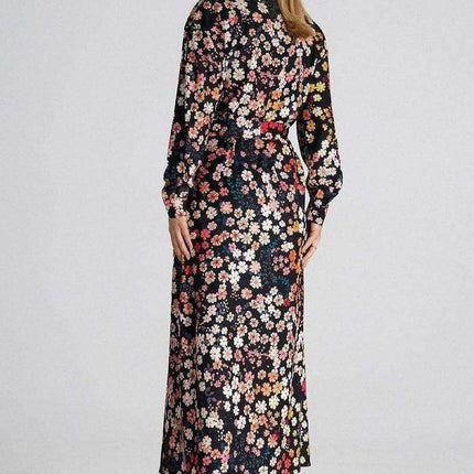 Chic Maxi Shirt Dress with Tailored Collar and Buttoned Sleeves - Très Elite