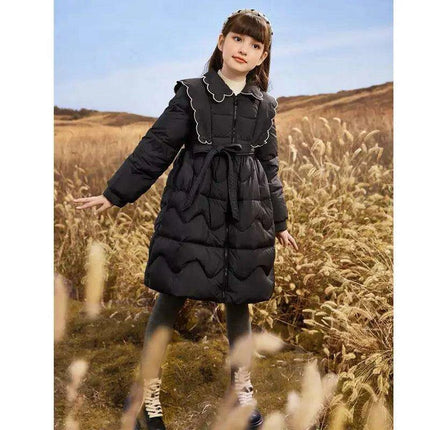 Chic Mid-Length Down Coat for Fashionable Teen Girls - Cozy Winter Essentials - Très Elite