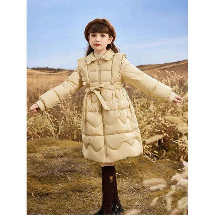 Chic Mid-Length Down Coat for Fashionable Teen Girls - Cozy Winter Essentials - Très Elite