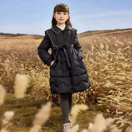 Chic Mid-Length Down Coat for Fashionable Teen Girls - Cozy Winter Essentials - Très Elite