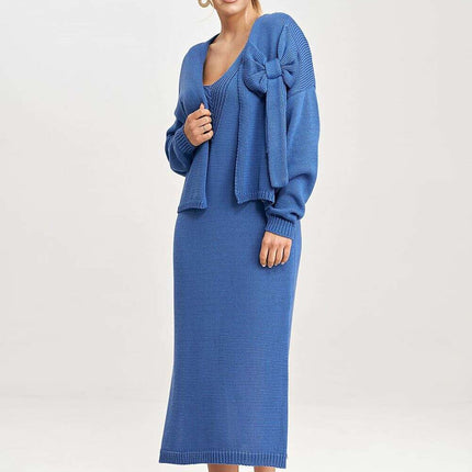 Chic Midi Dress & Bolero Jacket Duo